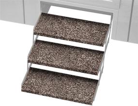 img 2 attached to 🏞️ Prest-O-Fit 3-Pack of Espresso 23 in. Wide Wraparound Jumbo RV Step Rugs (Model 2-4028)