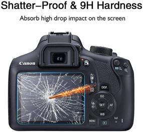 img 4 attached to 📷 KIMILAR 9H Tempered Glass Screen Protector [3-Pack] for Canon EOS Rebel T7 T6 T5 1300D 1200D: Waterproof Clear Touch and Compatibility at Its Best