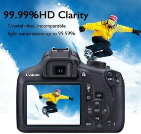 img 1 attached to 📷 KIMILAR 9H Tempered Glass Screen Protector [3-Pack] for Canon EOS Rebel T7 T6 T5 1300D 1200D: Waterproof Clear Touch and Compatibility at Its Best