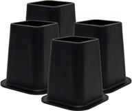 enhance under bed storage with kings brand furniture - heavy duty 6-inch bed risers, set of 4 logo