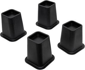 img 2 attached to Enhance Under Bed Storage with Kings Brand Furniture - Heavy Duty 6-inch Bed Risers, Set of 4