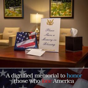 img 1 attached to American Flag Note Card Box with Set of Cards - Share a Memory Card for Celebration of Life, Unique Funeral Gift Memorial Decorations - Ideal for Military Retirement, Honoring USA Veterans