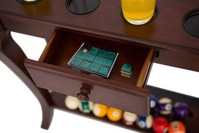 img 1 attached to Organize Your Cues in Style with the Hathaway Deluxe Floor Cue Rack in Walnut Finish