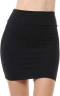 👗 stylish street chic dual-layered cotton stretchy tube pencil mini skirt logo