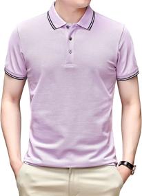 img 4 attached to Quick Dry Regular 👔 Fit Striped Men's Shirts by IPARDO