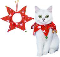 🐱 zhenyi adjustable cat collars with bells - lucky kitten collar for female cats, adorable hexagonal star bow tie training collar for puppies логотип