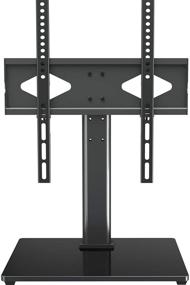 img 4 attached to Adjustable Table Top TV Stand with Mount - Universal TV Base Stand for Flat Screen 📺 TVs 37-55 Inches, Holds up to 88 lbs, Height Adjustable Stand with Tempered Glass Base, Max VESA 400x400mm