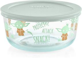 img 1 attached to 🌟 Disney Star Wars The Child Pyrex Glass Set: 8-Piece Food Storage Collection