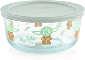 img 2 attached to 🌟 Disney Star Wars The Child Pyrex Glass Set: 8-Piece Food Storage Collection