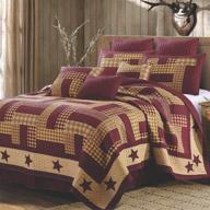 western bedding king size - virah bella homestead reversible patchwork quilt - 3-piece comforter set with decorative pillow shams logo