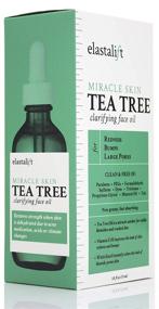 img 1 attached to 🌿 1.8 fl oz Elastalift Clarifying Tea Tree Oil for Face with Witch Hazel: Redness, Bumps, Large Pores Solution (1.8oz)