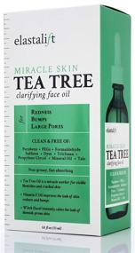 img 2 attached to 🌿 1.8 fl oz Elastalift Clarifying Tea Tree Oil for Face with Witch Hazel: Redness, Bumps, Large Pores Solution (1.8oz)