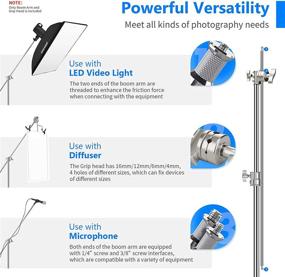 img 1 attached to 📸 Неувер Расширенный Ручной Рычаг Рукав - 50" Алюминиевый сплав для студийной фотографии