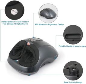 img 1 attached to 👣 QUINEAR Shiatsu Foot Massager: Heat Compression & Deep Kneading for Circulation & Pain Relief - 6 Intensities, 2 Speeds, 2 Heating levels