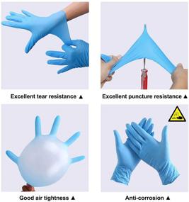 img 1 attached to 🧤 Nitrile Gloves - Disposable, Latex-Free, Powder-Free, Textured, Safe for Work