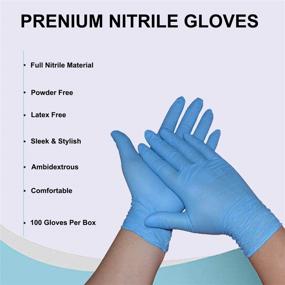 img 2 attached to 🧤 Nitrile Gloves - Disposable, Latex-Free, Powder-Free, Textured, Safe for Work