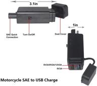 🏍️ sparking motorcycle sae to usb adapter cable - fast dual usb qc 3.0 charger kit for phone tablet gps - 5v 3a 9v 12v 2a - 6ft ring terminal harness included (sae to usb) logo