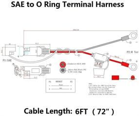 img 3 attached to 🏍️ SPARKING Motorcycle SAE to USB Adapter Cable - Fast Dual USB QC 3.0 Charger Kit for Phone Tablet GPS - 5V 3A 9V 12V 2A - 6FT Ring Terminal Harness included (SAE TO USB)