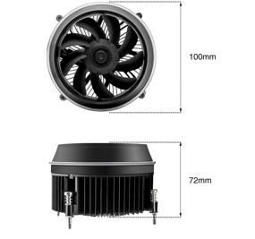 img 1 attached to 💨 Вентилятор Vetroo Shadow для охлаждения процессора: PWM, алюминиевое LED освещение RGB с адресным управлением, синхронизация с материнской платой, совместимость с Intel Core i7/i5/i3