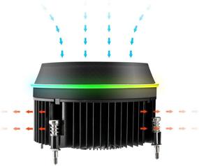 img 2 attached to 💨 Вентилятор Vetroo Shadow для охлаждения процессора: PWM, алюминиевое LED освещение RGB с адресным управлением, синхронизация с материнской платой, совместимость с Intel Core i7/i5/i3