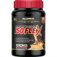 🥜 allmax nutrition isoflex шоколадно-арахисовое масло сывороточный протеин порошок - 2 фунта, 27 г протеина, изолят сывороточного протеина логотип