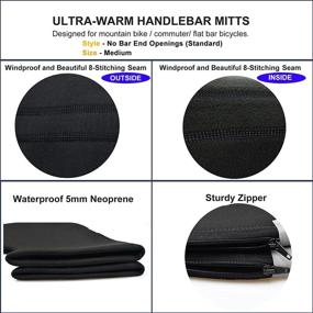 img 2 attached to 🚲 OHOHAI Bike Handlebar Mitts: Ultimate Neoprene Mountain Bike Mittens for Winter Cycling - 8-Stitching Seam & Fleece Liner Included