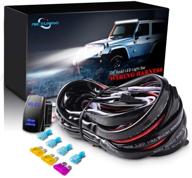 🔦 enhance rear visibility with mictuning led light bar wiring harness featuring 40amp relay fuse and blue on-off rocker switch logo