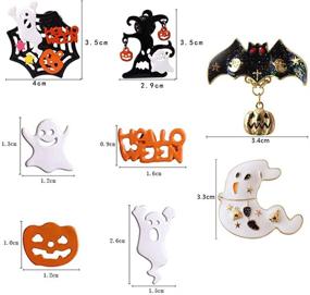 img 3 attached to 🎃 10pcs Adorable Enamel Halloween Cartoon Brooch Pins Set by MJartoria: Ghost, Bat, Pumpkin Designs for Backpacks, Clothing, Bags, Jackets