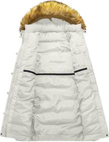 img 3 attached to 🧥 Warm Winter Down Puffer Coat for Women with Mid Length, Pocket, and Detachable Fur Hood by Szory