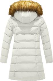 img 2 attached to 🧥 Warm Winter Down Puffer Coat for Women with Mid Length, Pocket, and Detachable Fur Hood by Szory