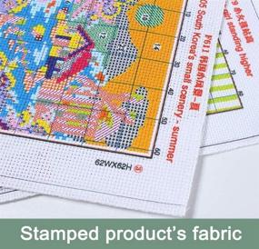 img 2 attached to 🐷 Pretty Pig 1: Full Range Stamped Cross Stitch Kits for Beginners - 100% Cotton DIY Embroidery Starter Kit