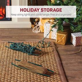 img 3 attached to 🎄 SEWANTA Christmas Lights Storage Holder [Set of 8] - All-Purpose Light Cord Organizer for Holiday Light Storage - Christmas Light Extension Cord and Garland Holder - Made in USA