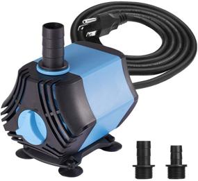 img 4 attached to 🌊 KEDSUM 400GPH Submersible Water Pump - Ultra Quiet Fountain Pump, 1500L/H, 40W, 7ft High Lift, 6.6ft Power Cord, 3 Nozzles - Ideal for Fish Tank, Pond, Aquarium, Statuary, Hydroponics