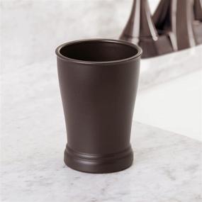 img 3 attached to Bronze iDesign Kent 🛀 Tumbler Cup for Bathroom Vanity Countertops