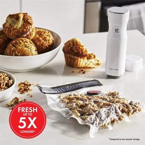 img 1 attached to 🔒 ZWILLING Fresh & Save Vacuum Sealer Bags: 1 Gallon Reusable Food Storage + Sous Vide Bags, 20-pc Set