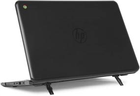 img 2 attached to 📦 mCover Hard Shell Case for 14" HP Chromebook 14 G5 Series - Black