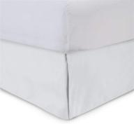 🛏️ бллиссфордский юбка на постель с разрезанными углами - полноразмерный, 14-дюймовый падение, хлопковая смесь, белая - с раздельными уголками (доступна в 16 цветах) логотип