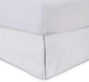 img 4 attached to 🛏️ Blissford Tailored Bed Skirt - Full, 14 inch Drop, Cotton Blend, White - With Split Corners (Available in 16 Colors)
