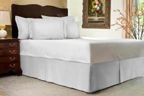 img 3 attached to 🛏️ Blissford Tailored Bed Skirt - Full, 14 inch Drop, Cotton Blend, White - With Split Corners (Available in 16 Colors)