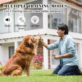 img 3 attached to 🐶 ideapro Anti Barking Devices - 3 in 1 Ultrasonic Dog Training Device with LED Light, Rechargeable Battery - 16.5Ft Range, 1200mAh Capacity