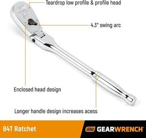 img 3 attached to Инструмент и оборудование GEARWRENCH с приводом Tooth Teardrop Ratchet