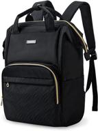 🎒 women's laptop backpack, bagsmart travel backpack for 15.6 inch notebook - doctor style black back pack logo