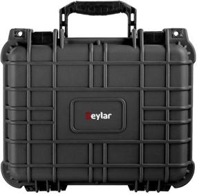 img 2 attached to Water & Shock Proof Eylar Protective Hard Camera Case - TSA Approved (13.37 x 11.62 x 6 Inch) in Black with Foam