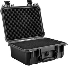 img 3 attached to Water & Shock Proof Eylar Protective Hard Camera Case - TSA Approved (13.37 x 11.62 x 6 Inch) in Black with Foam