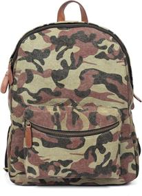 img 3 attached to 🎒 Durable Leather and Canvas Travel Backpack: Reliable and Resistant