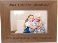 📸 customgiftsnow grandmas promoted to great grandma photo frame - alder wood engraved tabletop/hanging frame (4x6-inch horizontal) логотип