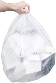 img 4 attached to 🗑️ Mess-Free Waste Disposal: Middle Kitchen Trash Bags, 30L, 200-Count / 4 Rolls - Clear White Liners for Home & Office Garbage Can