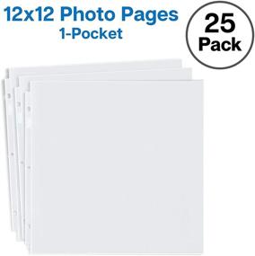 img 3 attached to 📚 Dunwell Scrapbook Refill Pages 12x12 - (25 Pack) | Heavy Duty, Fits 3 Ring Scrapbooking Binders 12 x 12 | Standard 12x12 Photo Album Refill Pages | Sheet Protectors for Scrapbooking | Scrapbook Inserts
