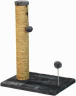 entertain and protect your feline friend with the 20-inch cat craft sea grass scratching post and spring toy logo