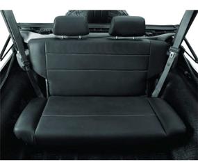 img 1 attached to 🚙 Trailmax II Rear Fold-N-Tumble Rear Seat for Jeep CJ5, CJ7 & Wrangler (1955-1995) - Black Crush by Bestop
